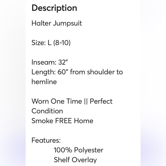 VICI “seeking shade” tropical leaf print pocketed halter jumpsuit w/overlay. L - Picture 9 of 15